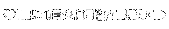 Vintage Paper Frame Set Font UPPERCASE