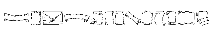 Vintage Paper Frame Set Font UPPERCASE