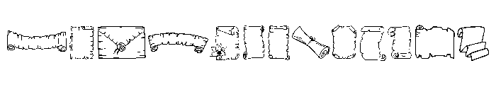 Vintage Paper Frame Set Font LOWERCASE