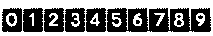 Vintage Postage Stamp Font OTHER CHARS