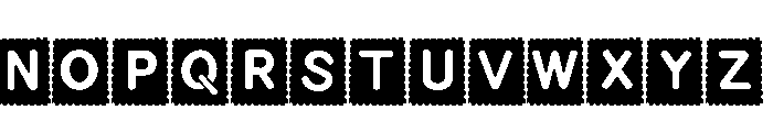 Vintage Postage Stamp Font UPPERCASE