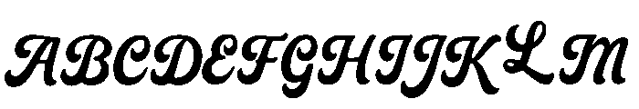 Vintage Script Font UPPERCASE