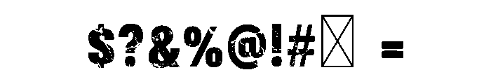 Vintage Small Font OTHER CHARS