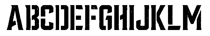 Vintage Stencil Army Font UPPERCASE