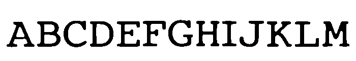 Vintage Typewriter Regular Font UPPERCASE