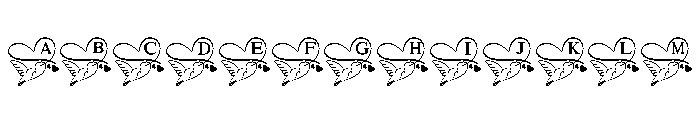 Vintage Wedding Birds Font UPPERCASE