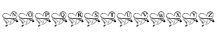 Vintage Wedding Birds Font UPPERCASE