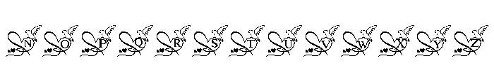 Vintage Wedding Birds Font LOWERCASE