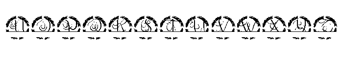 Virdelle SPlit Monogram Font UPPERCASE