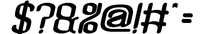 Visual Rhythm Bold Italic Font OTHER CHARS