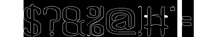 Visual Rhythm-Hollow-Inverse Font OTHER CHARS