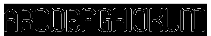 Visual Rhythm-Hollow-Inverse Font UPPERCASE
