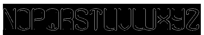 Visual Rhythm-Hollow-Inverse Font UPPERCASE
