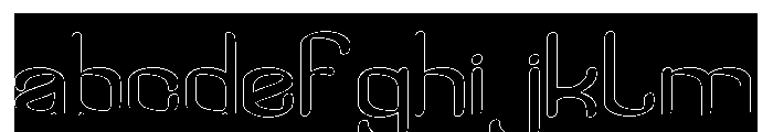 Visual Rhythm-Hollow-Inverse FONT