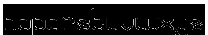 Visual Rhythm-Hollow-Inverse Font LOWERCASE