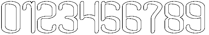 Visual Rhythm-Hollow Font OTHER CHARS
