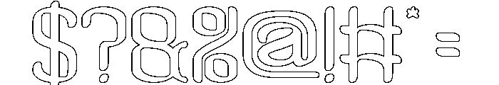 Visual Rhythm-Hollow Font OTHER CHARS