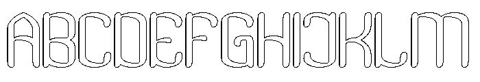 Visual Rhythm-Hollow Font UPPERCASE