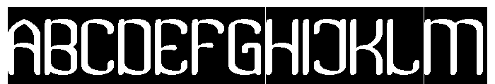 Visual Rhythm-Inverse Font UPPERCASE