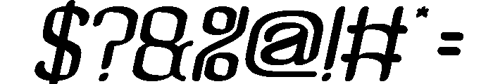 Visual Rhythm Italic Font OTHER CHARS