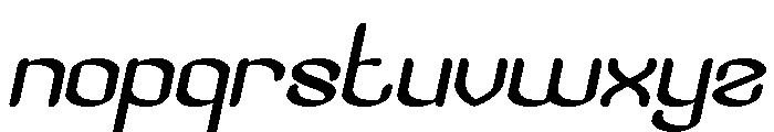 Visual Rhythm Italic Font LOWERCASE