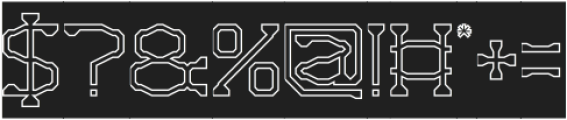 VIRTUAL GRAPHIC-Hollow-Inverse otf (400) Font OTHER CHARS