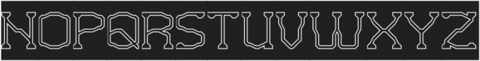 VIRTUAL GRAPHIC-Hollow-Inverse otf (400) Font UPPERCASE