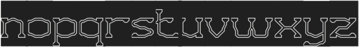 VIRTUAL GRAPHIC-Hollow-Inverse otf (400) Font LOWERCASE