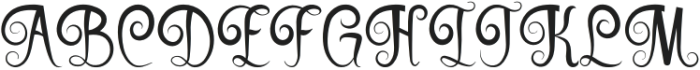 Victoria Rose Regular otf (400) Font UPPERCASE