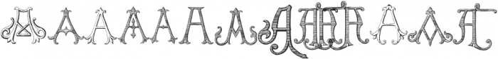 Victorian Alphabets A Regular ttf (400) Font LOWERCASE