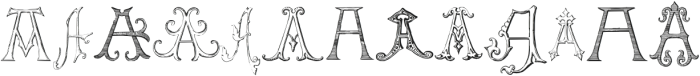 Victorian Alphabets A Two Regular otf (400) Font UPPERCASE