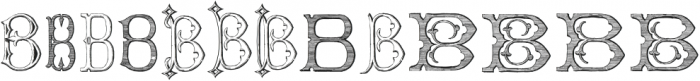 Victorian Alphabets B Regular otf (400) Font LOWERCASE