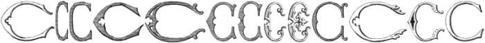 Victorian Alphabets C Regular ttf (400) Font UPPERCASE