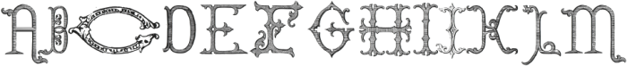 Victorian Alphabets Eight Regular otf (400) Font UPPERCASE