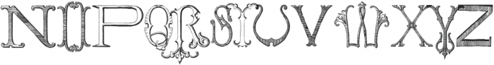 Victorian Alphabets Five Regular otf (400) Font UPPERCASE