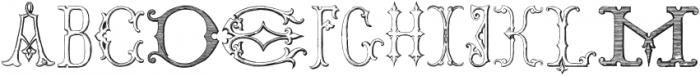 Victorian Alphabets Four Regular otf (400) Font UPPERCASE