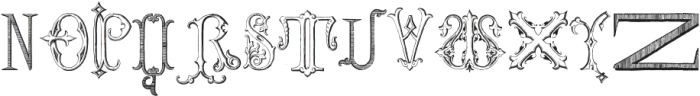 Victorian Alphabets Four Regular otf (400) Font UPPERCASE