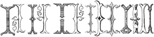 Victorian Alphabets I Regular otf (400) Font UPPERCASE