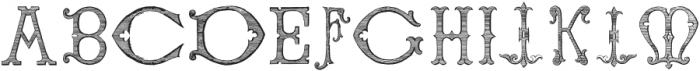 Victorian Alphabets Regular otf (400) Font UPPERCASE