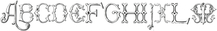 Victorian Alphabets Six Regular otf (400) Font UPPERCASE
