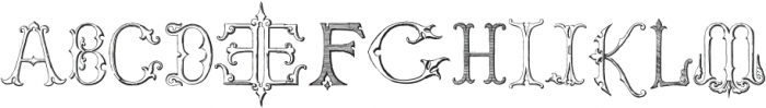 Victorian Alphabets Three Regular ttf (400) Font UPPERCASE