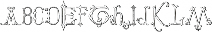 Victorian Alphabets Two Regular otf (400) Font UPPERCASE