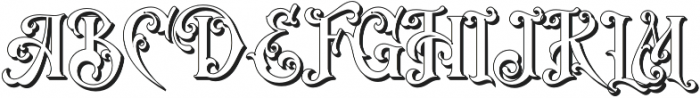 Victorian Decade 1 Extrude otf (400) Font UPPERCASE