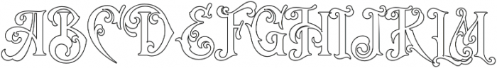 Victorian Decade 1 Outline otf (400) Font UPPERCASE