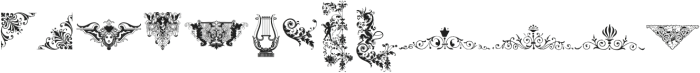 Victorian Free Ornaments Two ttf (400) Font UPPERCASE