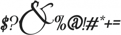 Victoriandeco Italic otf (400) Font OTHER CHARS
