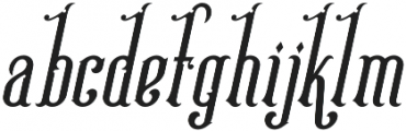 Victoriandeco Italic otf (400) Font LOWERCASE