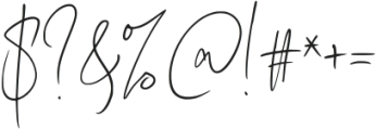 Villonia Signature Regular otf (400) Font OTHER CHARS