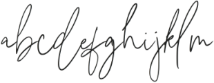 Villonia Signature Regular otf (400) Font LOWERCASE