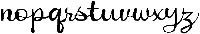 Vintage Grunce Script Regular otf (400) Font LOWERCASE